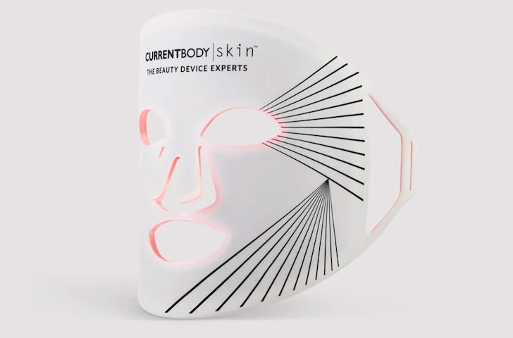 CurrentBody Skin LED Light Therapy Face Mask, one of the bed LED face masks