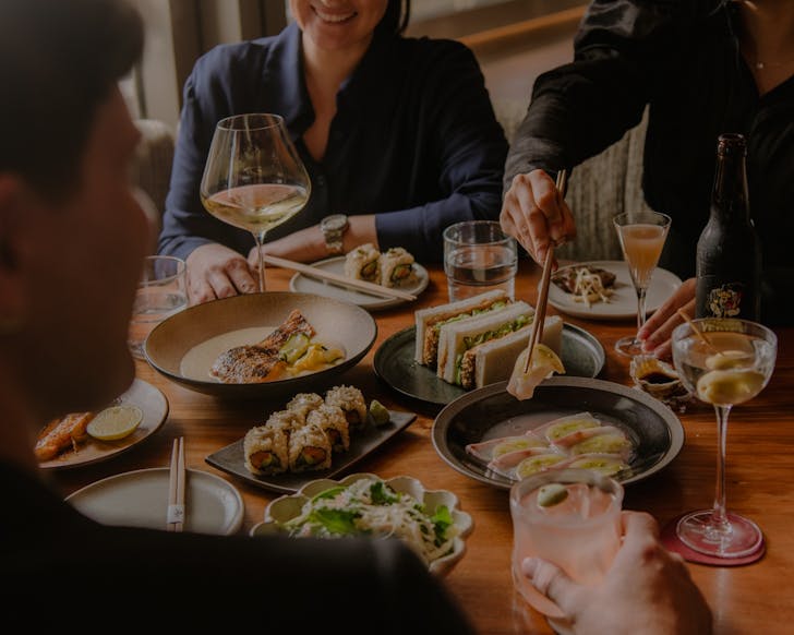 the bottomless lunch spread at sydney cbd rooftop bar joji