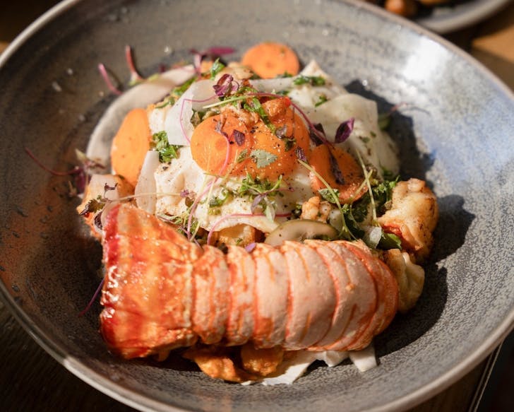 a lobster brunch dish from goodfields eatery