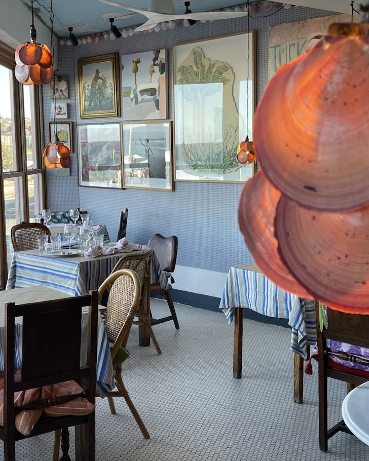 the coastal dining room of sean's at bondi, one of the best sydney restaurants