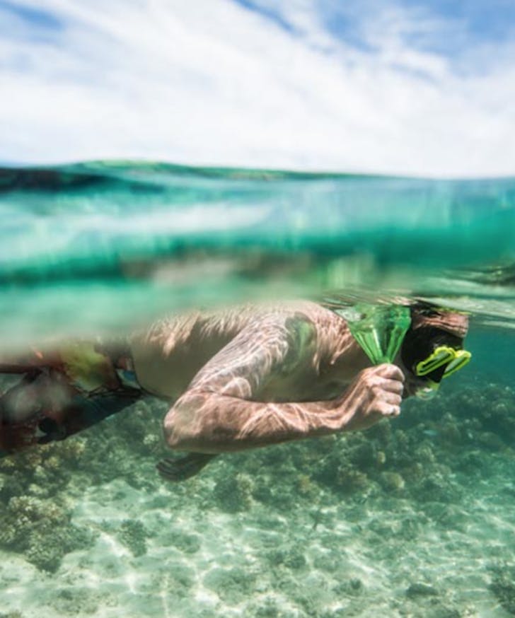 Man snorkelling