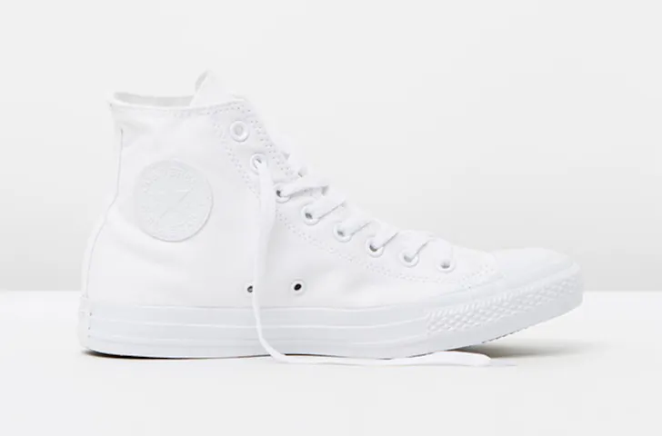 The Converse Chuck Taylor All Star Hi, one of the best white sneakers