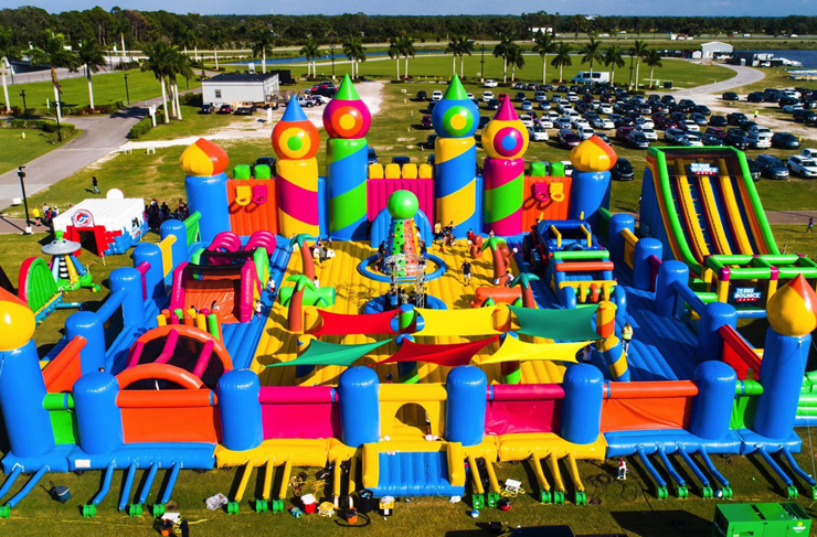 a large inflatable bouncy castle