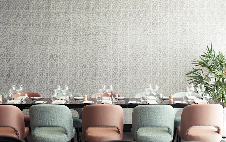 pastel chairs and table at bisou bisou 