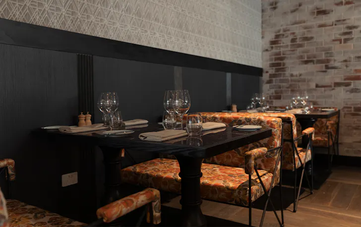 corner of dining area at bisou bisou 
