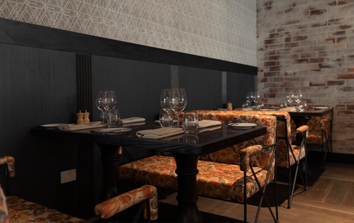 corner of dining area at bisou bisou 