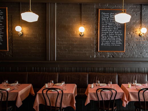 The dining room at Bistrot 916 in Potts Point. 