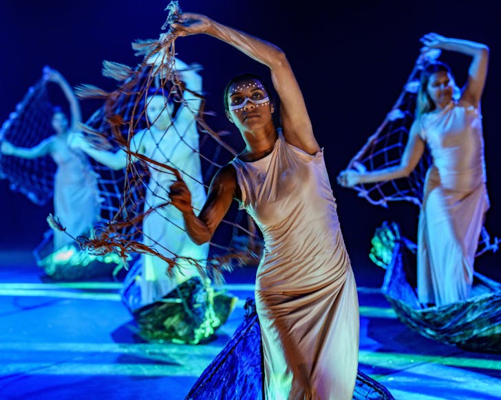 Aboriginal dancers at Blak Out Sydney Festival