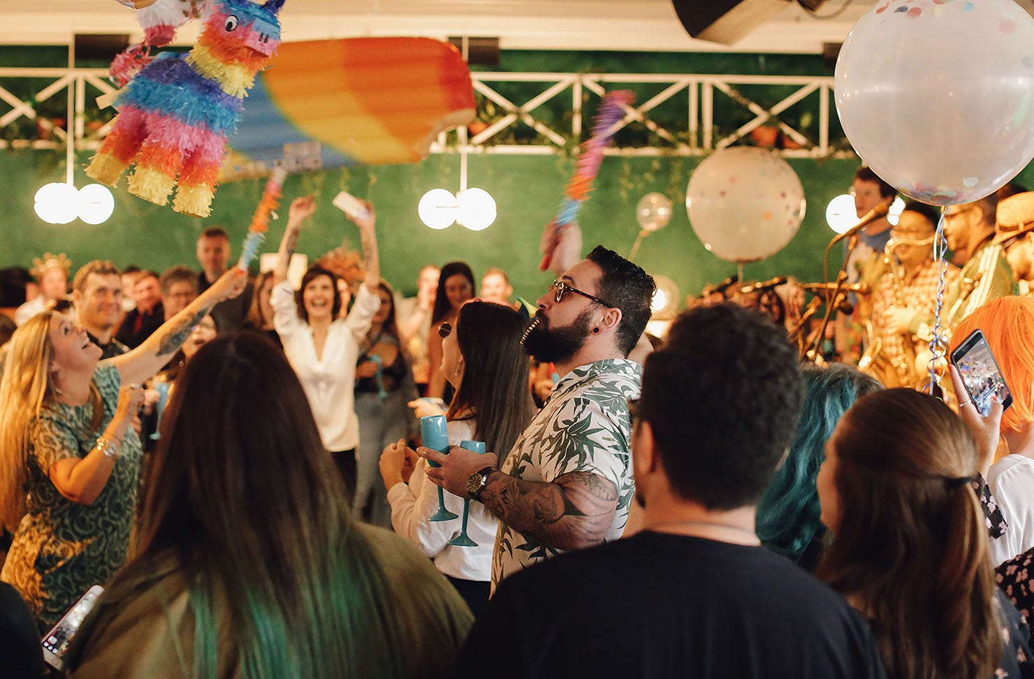 People have a fun party at Lula Inn.