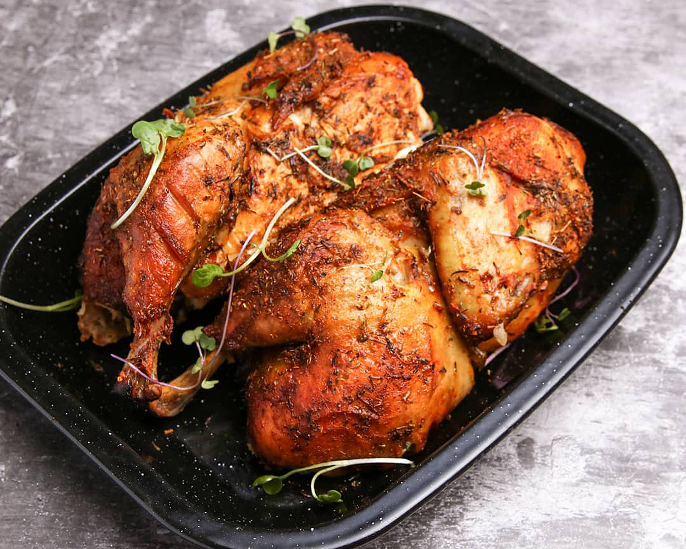 A roast chicken at Boy & Bird.