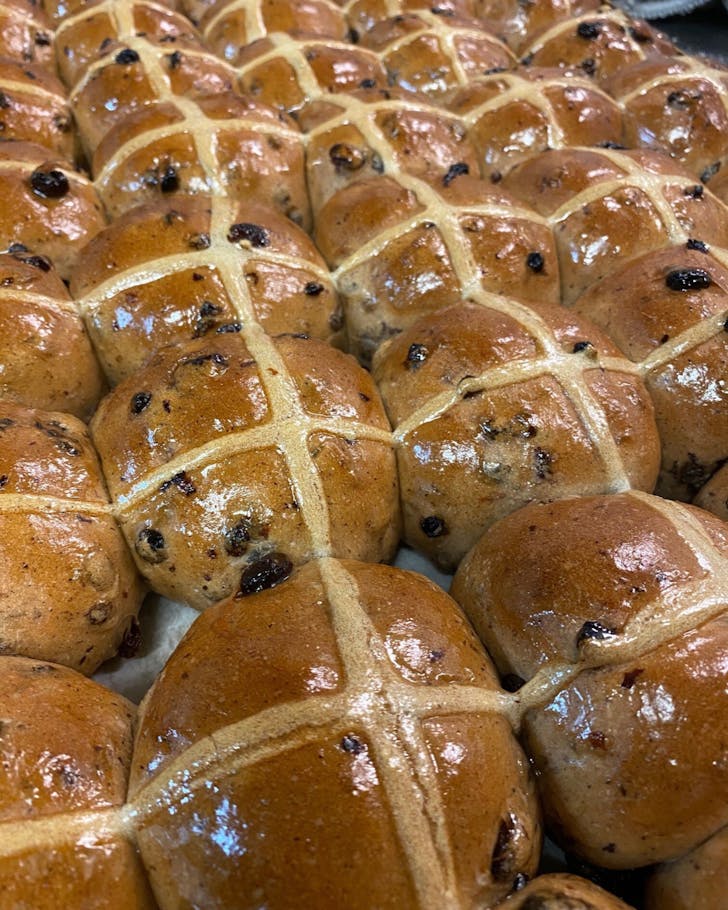 Bread and Butter hot cross buns