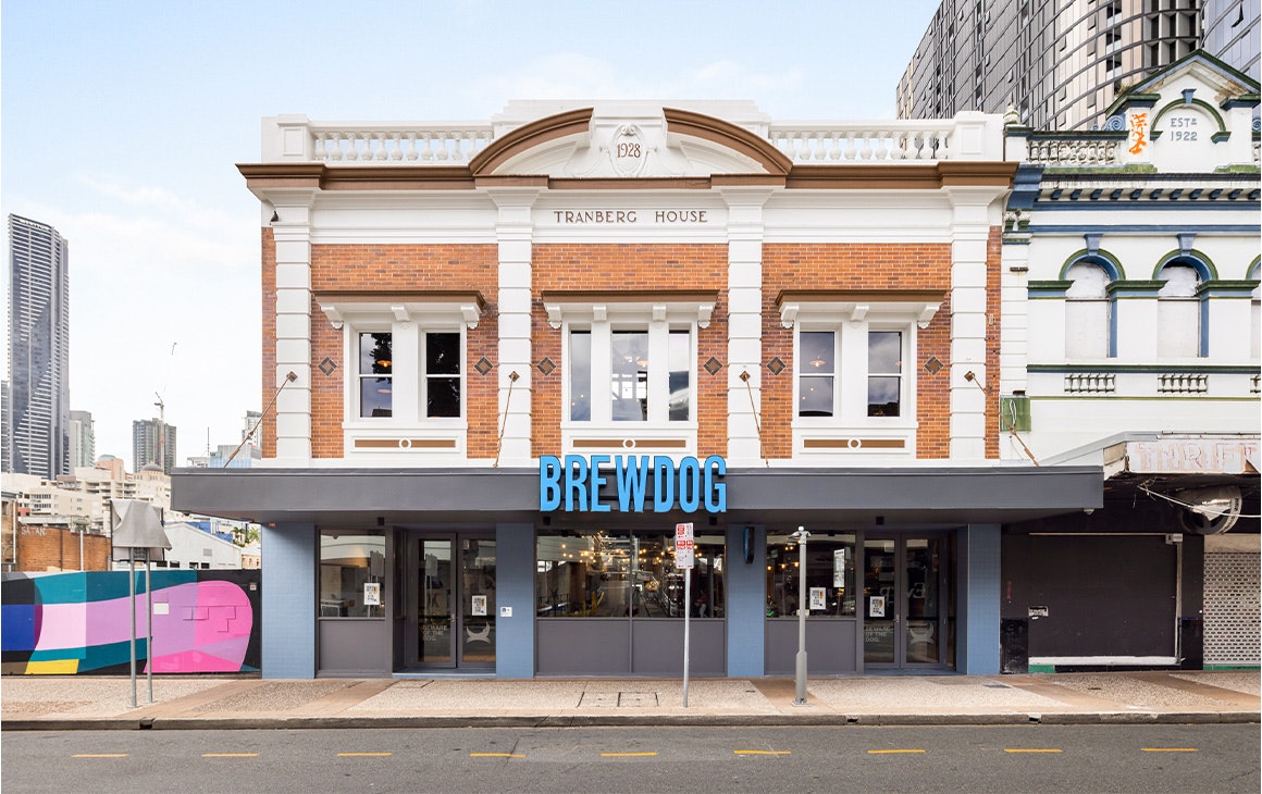 front facade of the heritage building brewdog is in