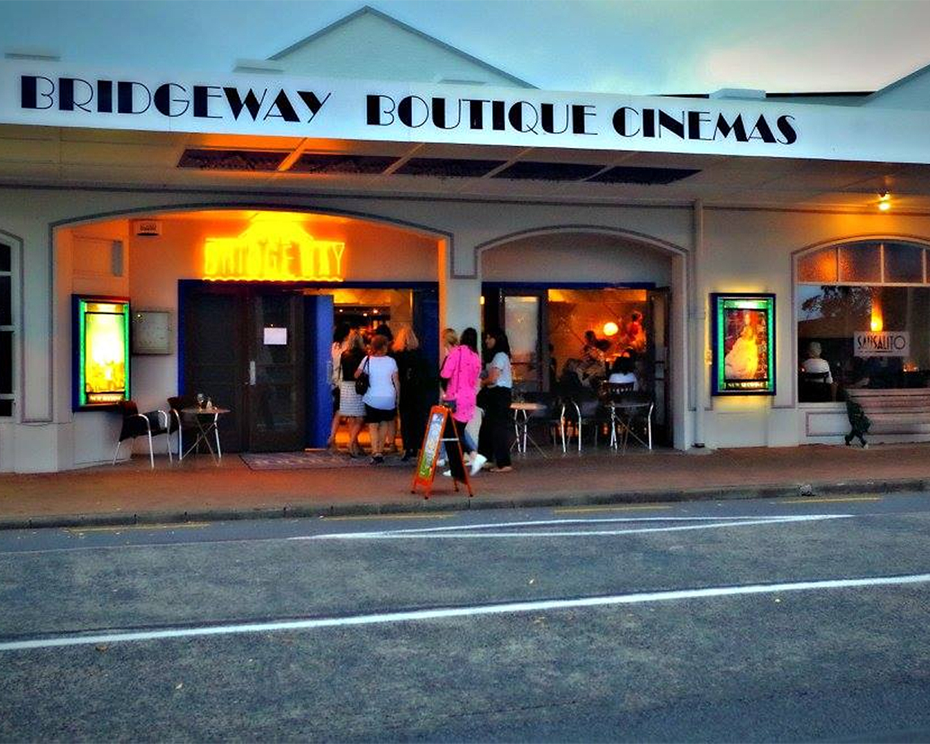 The outside of the Bridgeway boutique cinema.