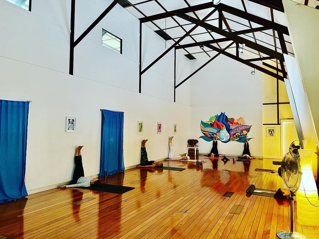 Premium Photo  Interior of a modern yoga studio with wooden floor