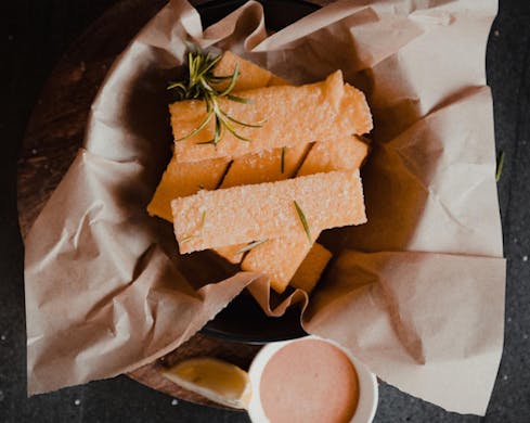 polenta chips by Bruno Fine Foods