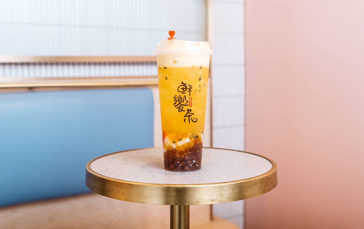 bubble tea on a table