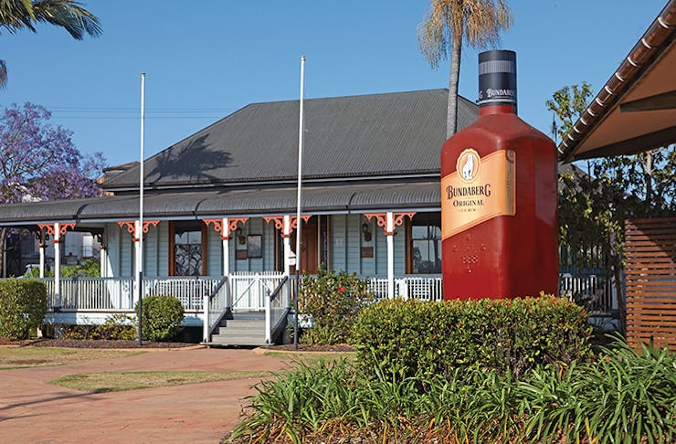 A photo of the Big Rum Bottle in Bundaberg, Queensland.