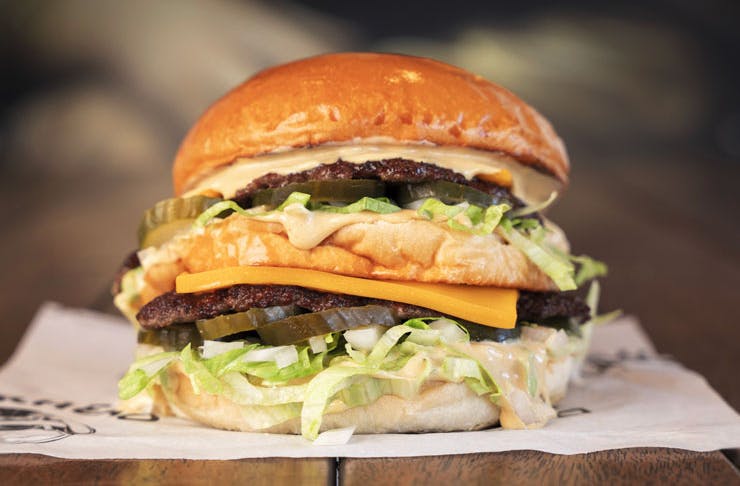 Burger Head's Big Mac-style burger