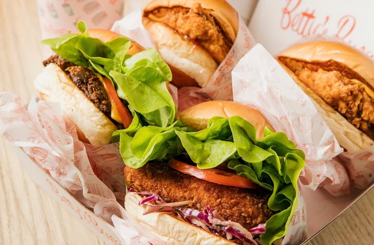 Four burgers