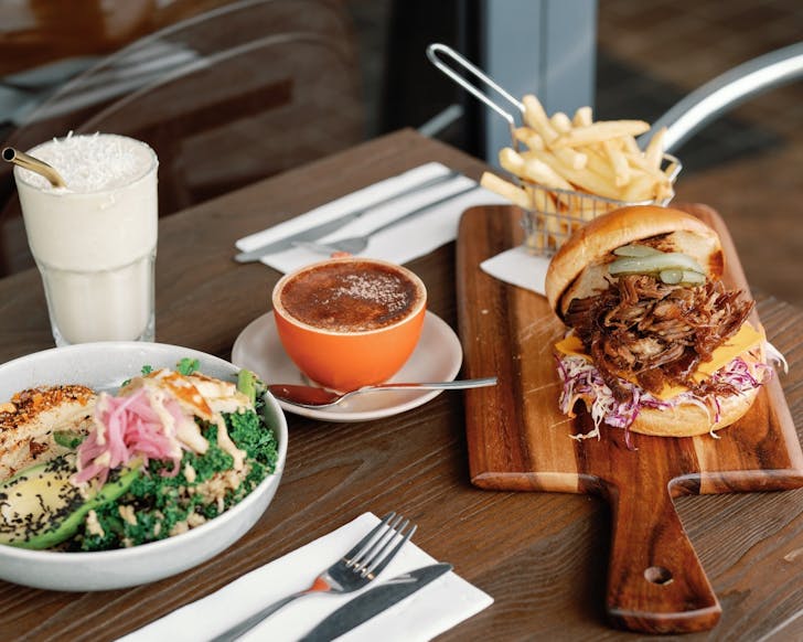 Brunch dishes at Roma Republic