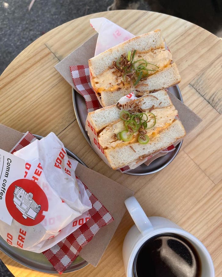 Egg Sando at Community Coffee Co in Subiaco