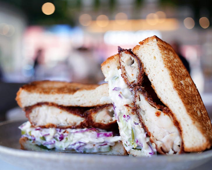 A katsu sandwich from Forklore