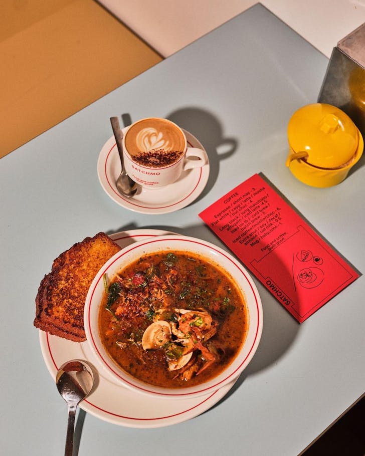 A table at Satchmo cafe in North Perth 