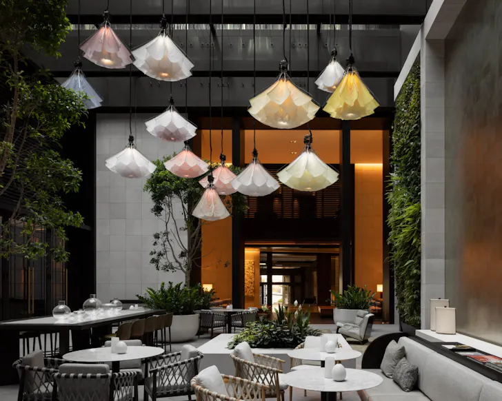 hanging decorations at capella, one of the best hotels in sydney