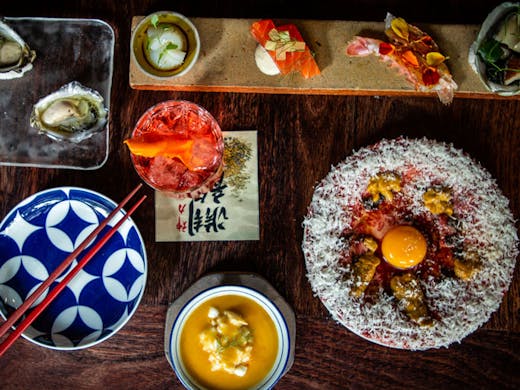 A selection of Japanese dishes from Chaco Bar in Potts Point. 