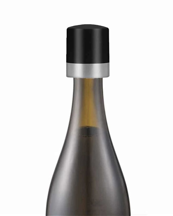 A twist lock champagne bottle resealer.