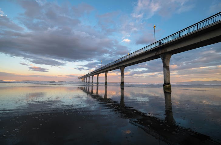 The magnificent New Brighton Pier at sunrise.
