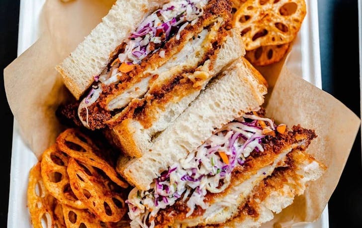 a katsu sando from Oh So Deli