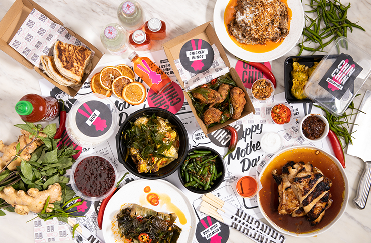 Spread of Chin Chin's famous dishes for mum on Mother's Day.