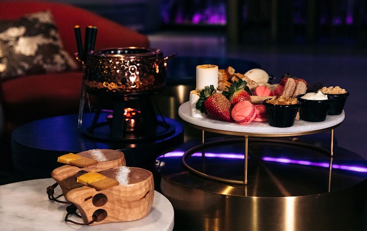 a plate of desserts