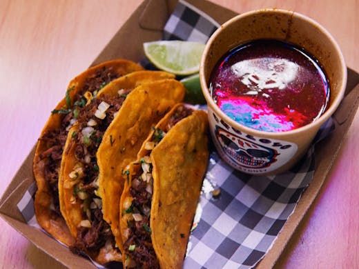 A serve of the birria tacos from Chololo. 