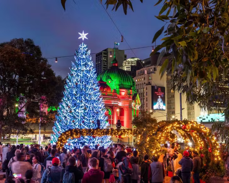 christmas square at federation square melbourne