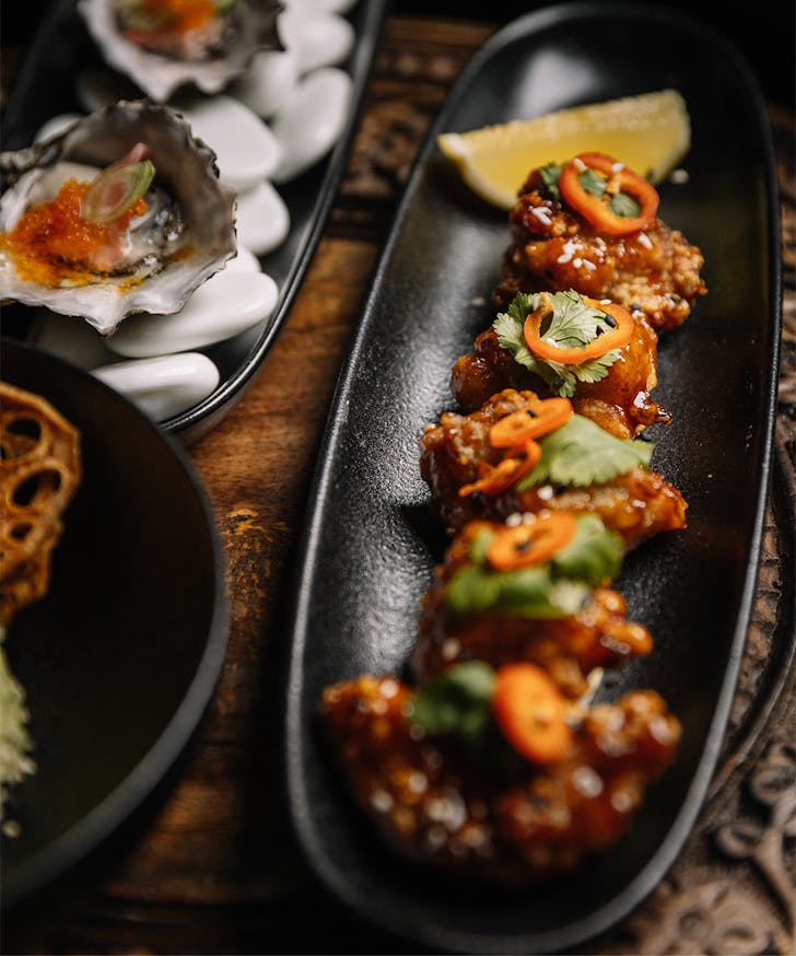 two plates of tapas