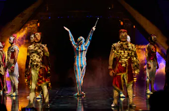 Dancers pose at Cirque Du Soleil