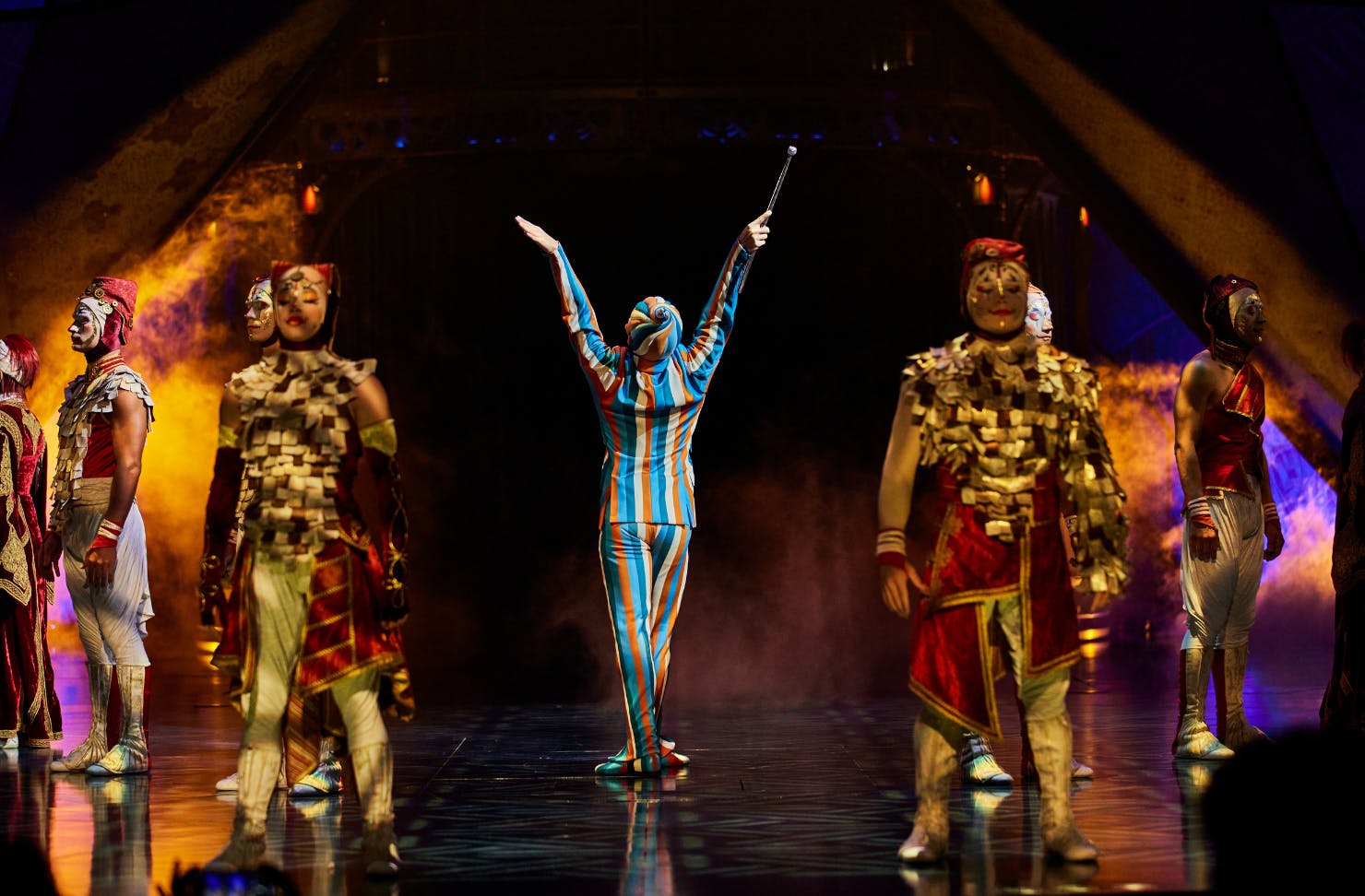 Dancers pose at Cirque Du Soleil