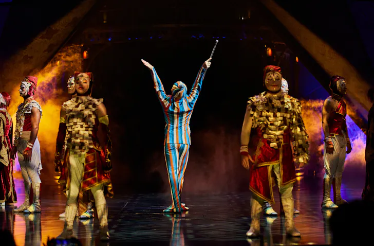 Dancers pose at Cirque Du Soleil