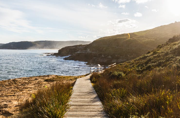 Scenic coastal views from Bouddi National Park on the coastal walk, Bouddi.