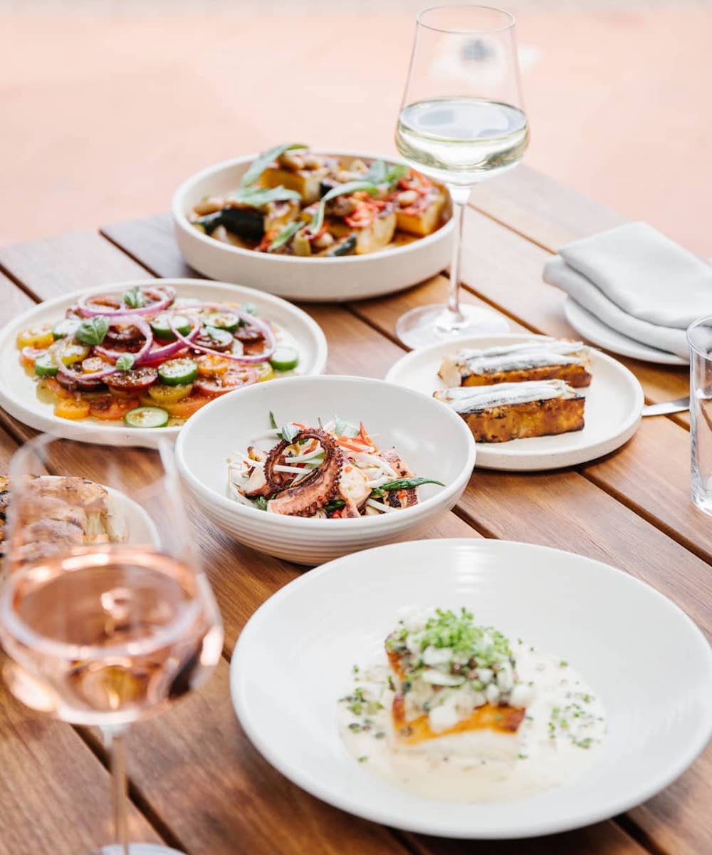 a table full of delicious lunch plates from Cooee