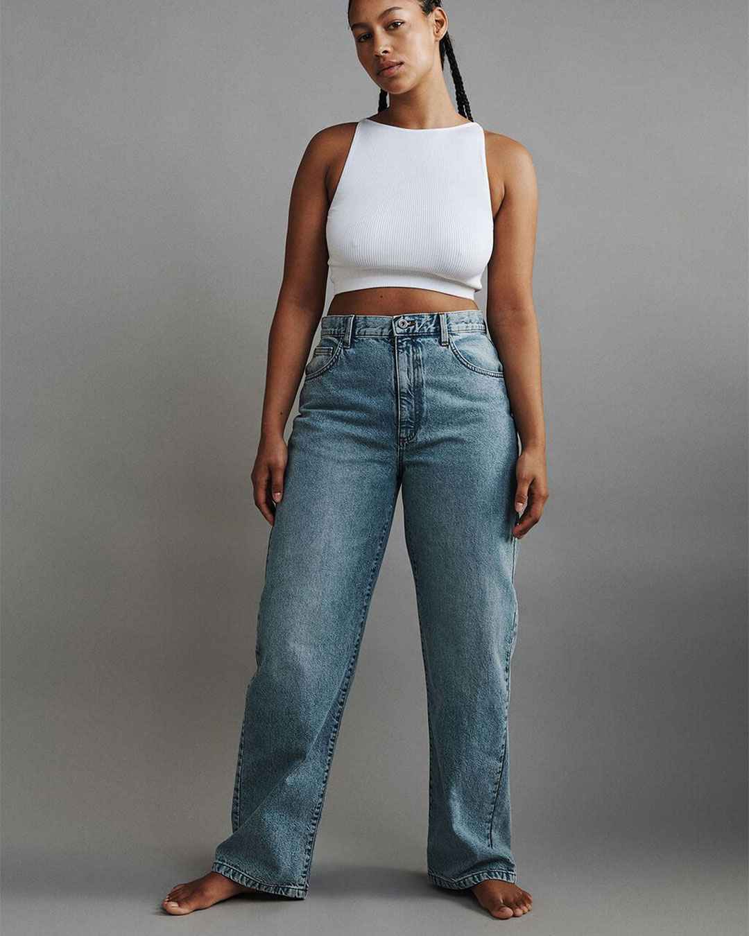  2023 Jeans for Women Straight Wide Legs Pants Stretch