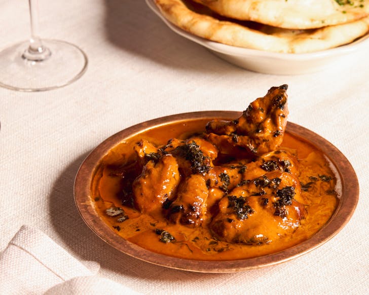 Plate of butter chicken