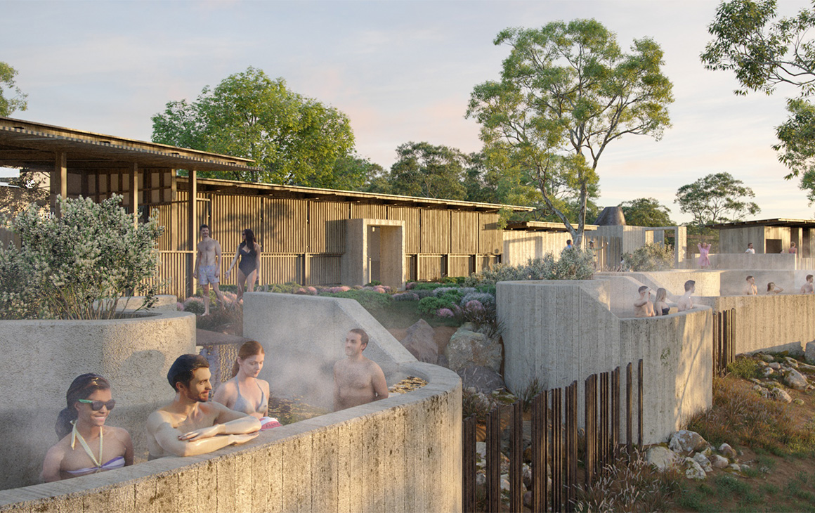 a render of a luxury qld hot spring destination