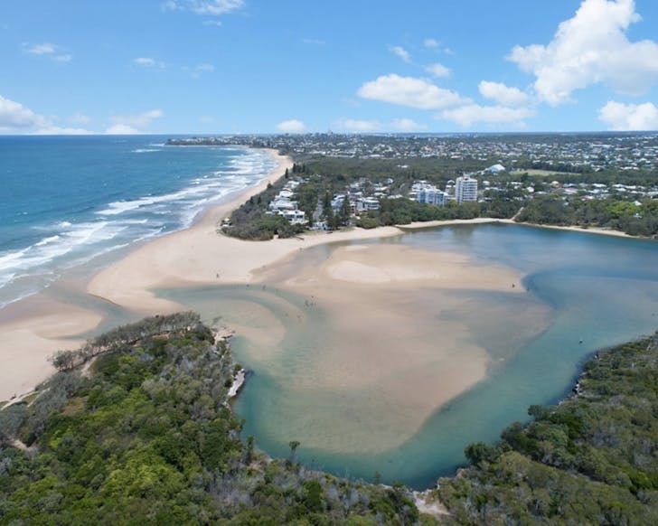 currimundi lake birds eye view