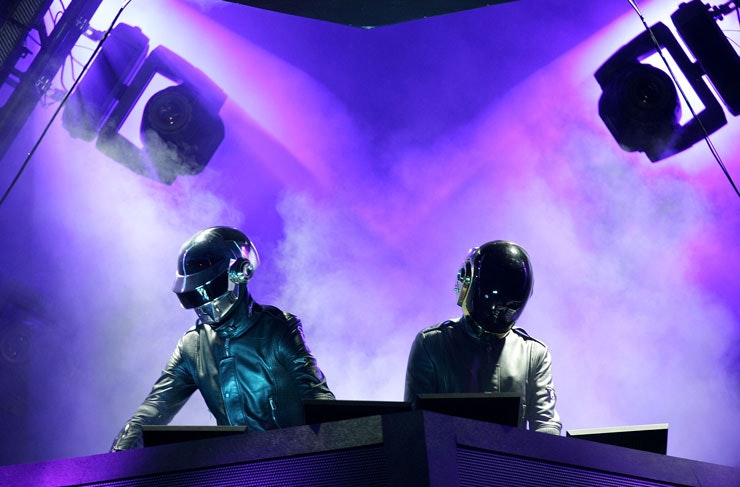 Daft Punk play at Coachella. 