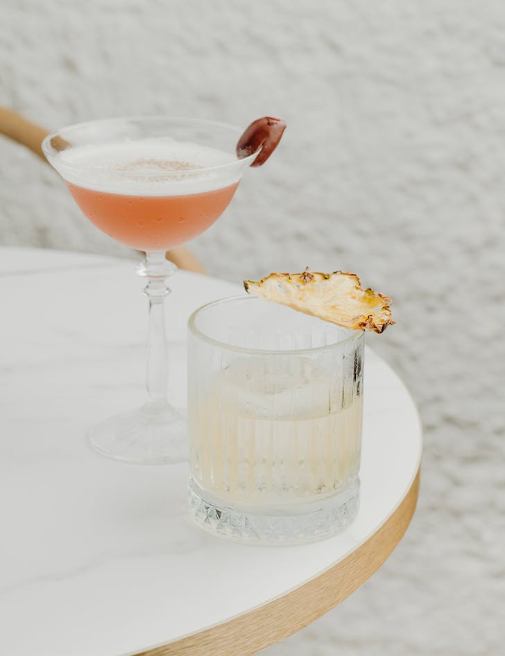 two cocktails side by side