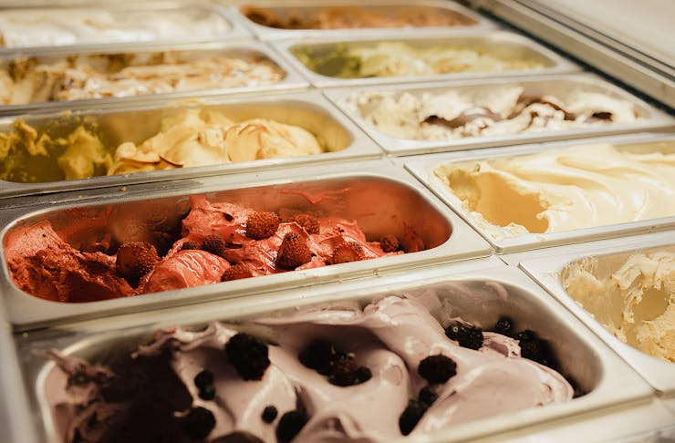 The gelato on offer at Dedwood Deli