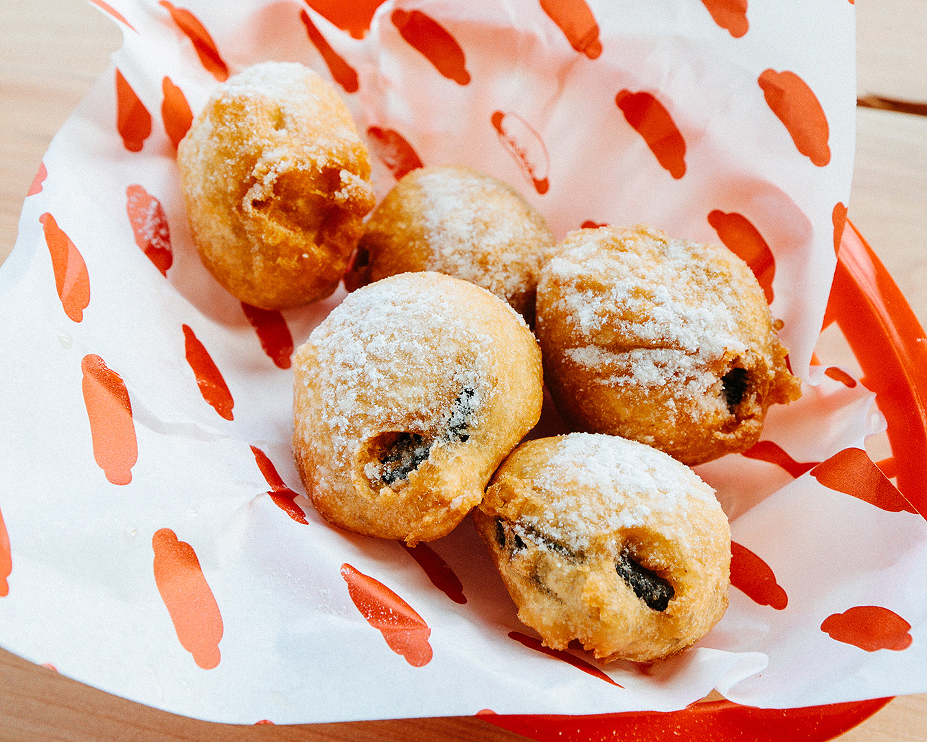 The wickedly delicious deep fried oreos at Good Dog Bad Dog
